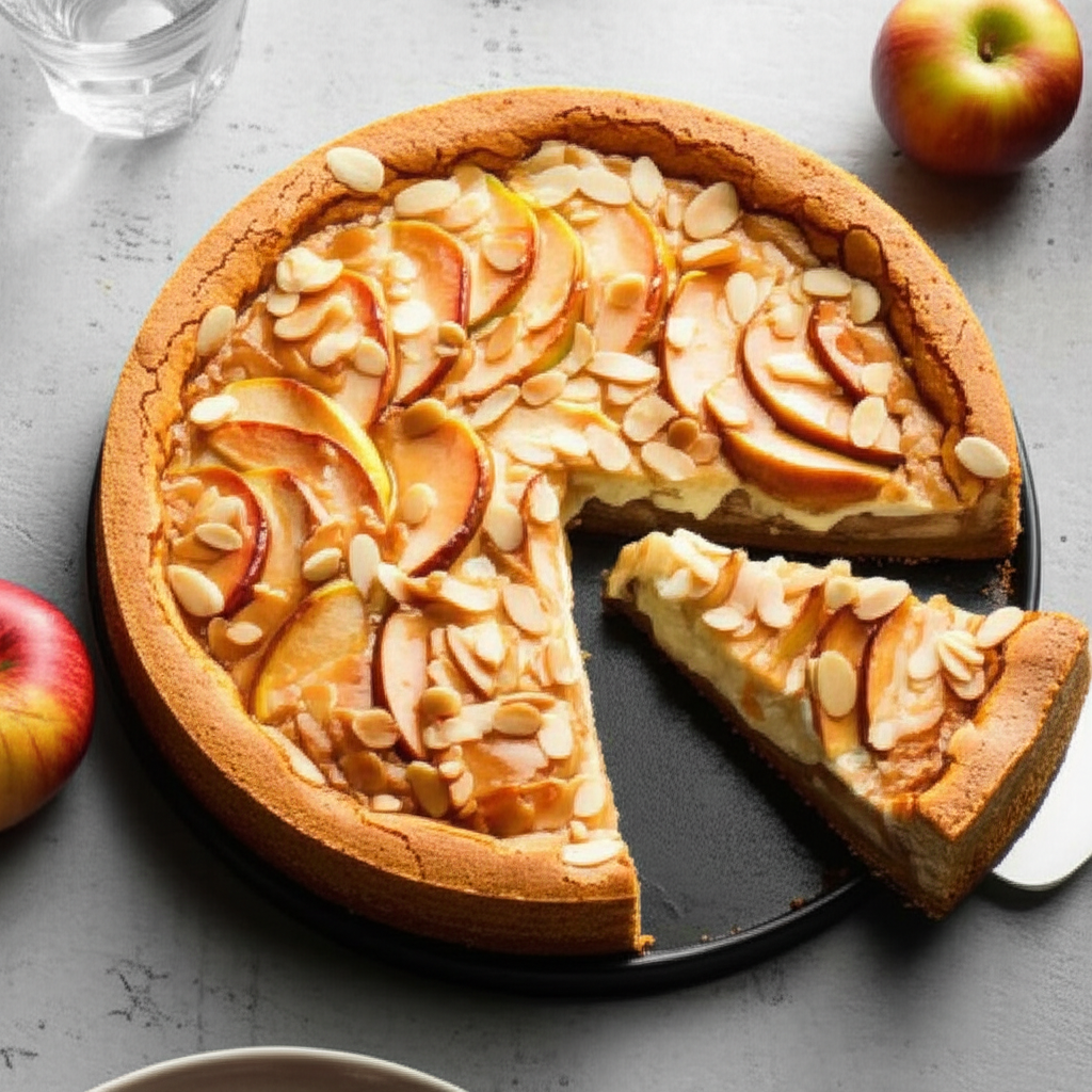 Apple Almond Cheesecake image