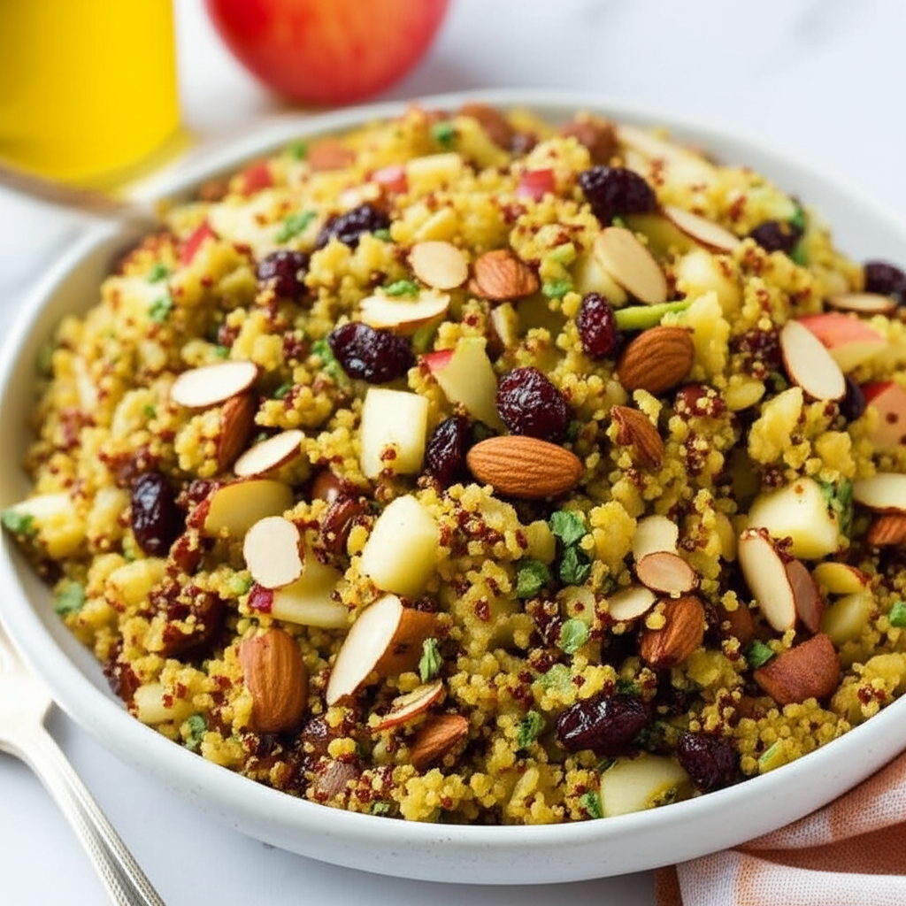 Apple Almond Quinoa With Curry Vinaigrette image