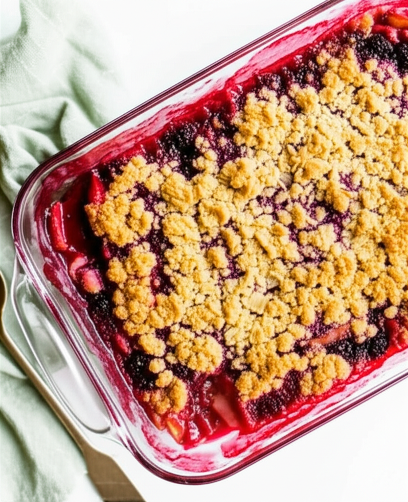 Apple And Berries Crunch Crumble Croustarde Aux Pommes Et Baies image