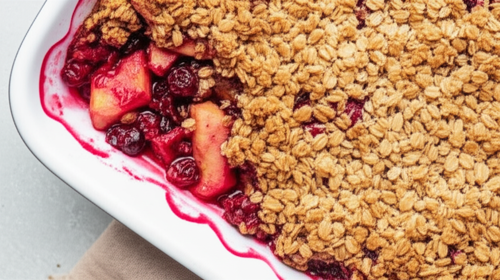 Apple And Dried Cranberry Crisp image