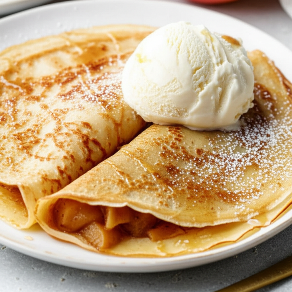 Apple And Honey Filled Crepes image