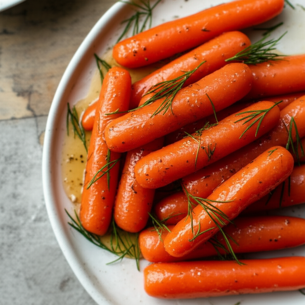 Apple And Honey Glazed Baby Carrots image