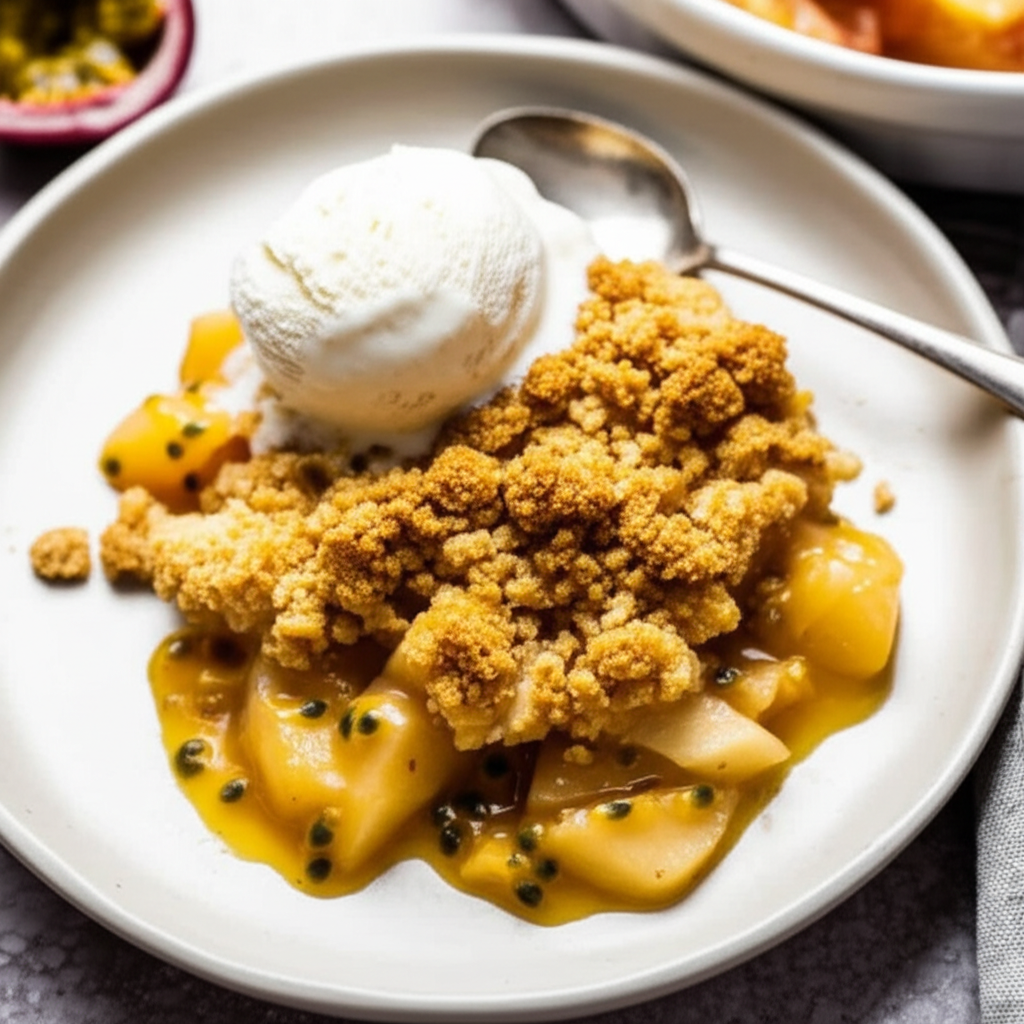 Apple And Passionfruit Crumble image