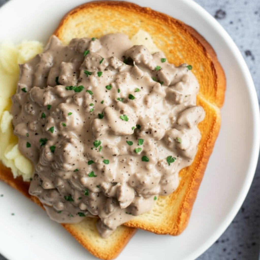 Creamed Beef On Toast Sos image