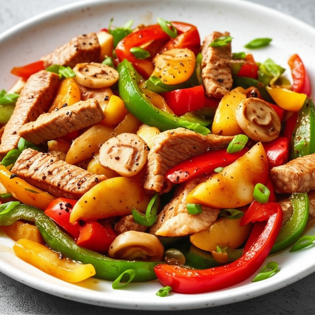 Apple And Pork Stir Fry With Ginger image