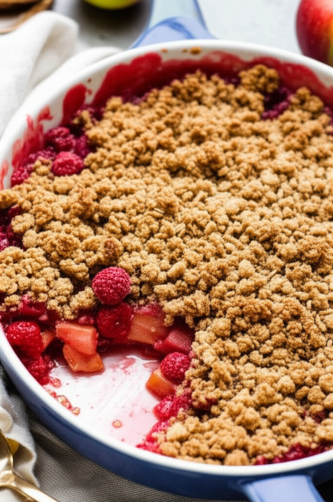 Apple And Raspberry Crisp image