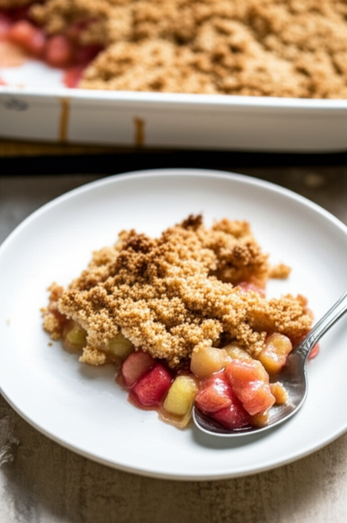 Apple And Rhubarb Crumble image