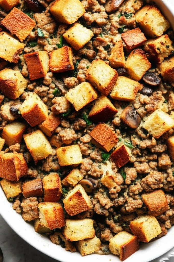 Shrooms And Sausage Dressing image