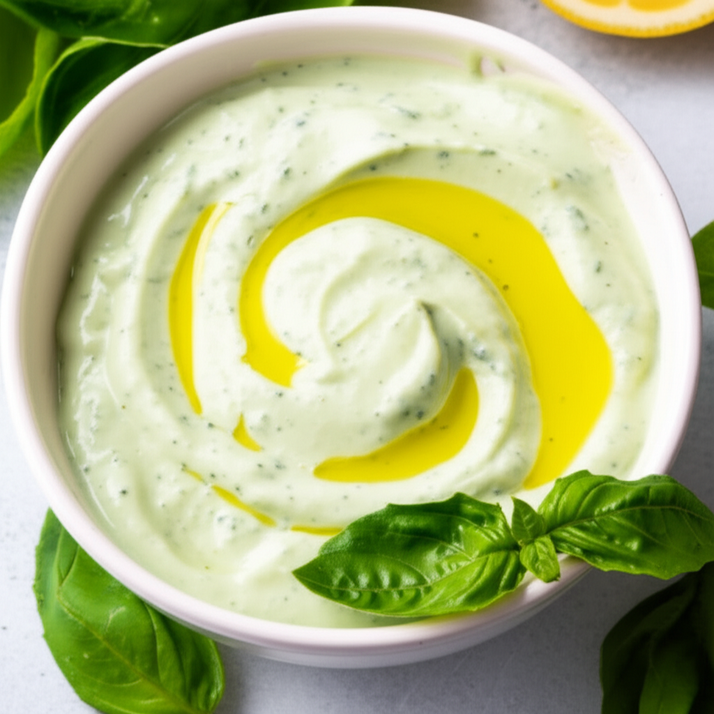 Creamy Basil Dressing Or Dip image