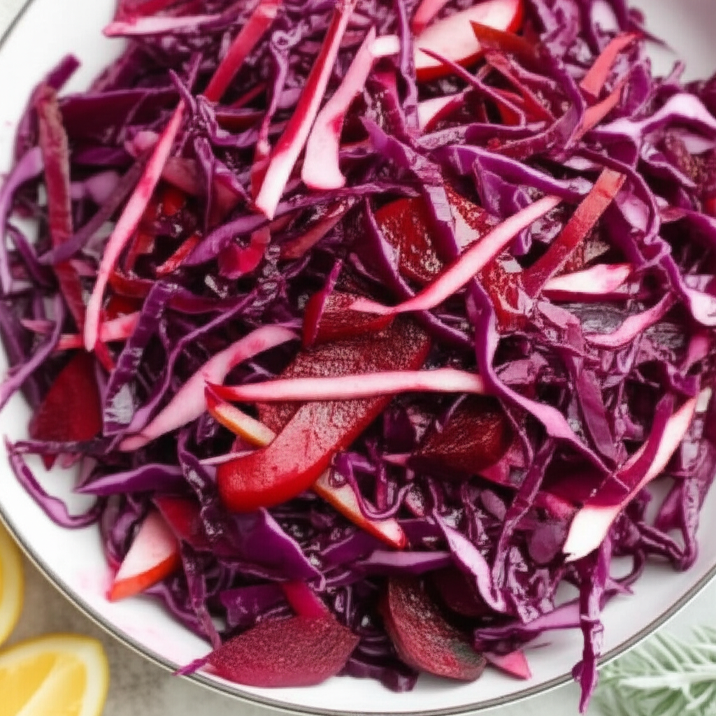 Apple Beet Red Cabbage Salad image