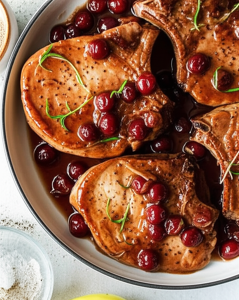 Apple Braised Pork Chops image
