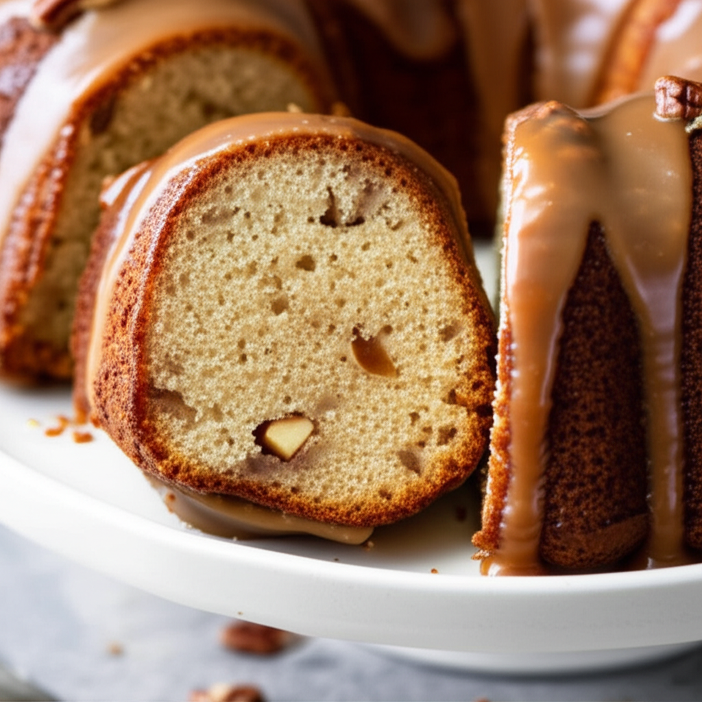 Apple Bundt Cake With Caramel Glaze image