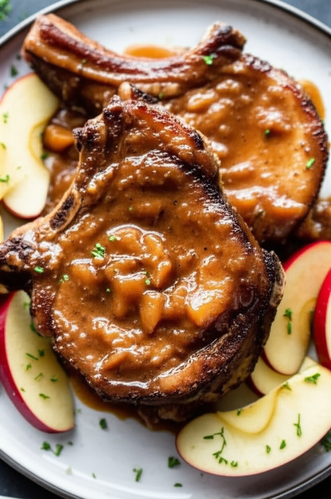 Apple Butter Pork Chops Ala Crock Pot image