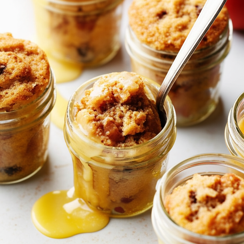 Apple Cake In A Jar With Lemon Sauce image