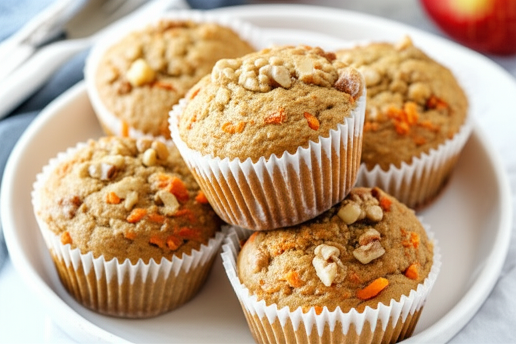 Apple Carrot Nut Muffins image