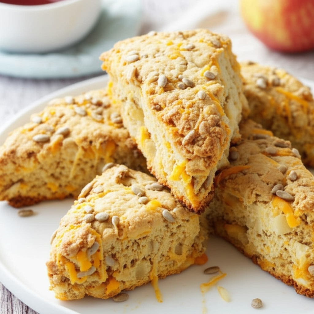Apple Cheddar Nut Scones image