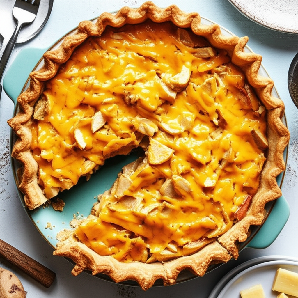 Apple Cheddar Pie With Sweet Potato Crust image