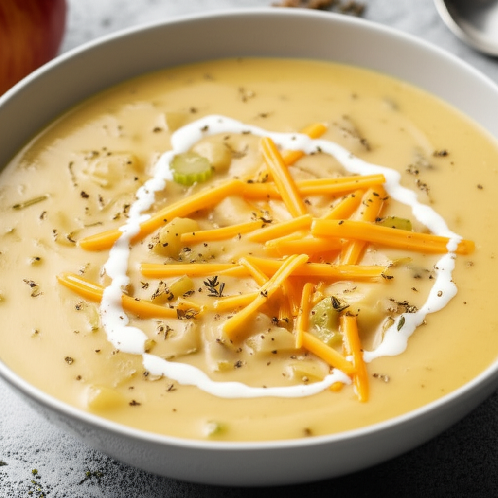 Apple Cheddar Potato Soup image