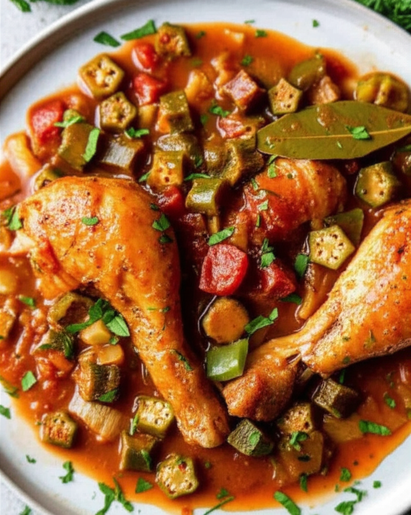 Creole Chicken And Okra Recipe image