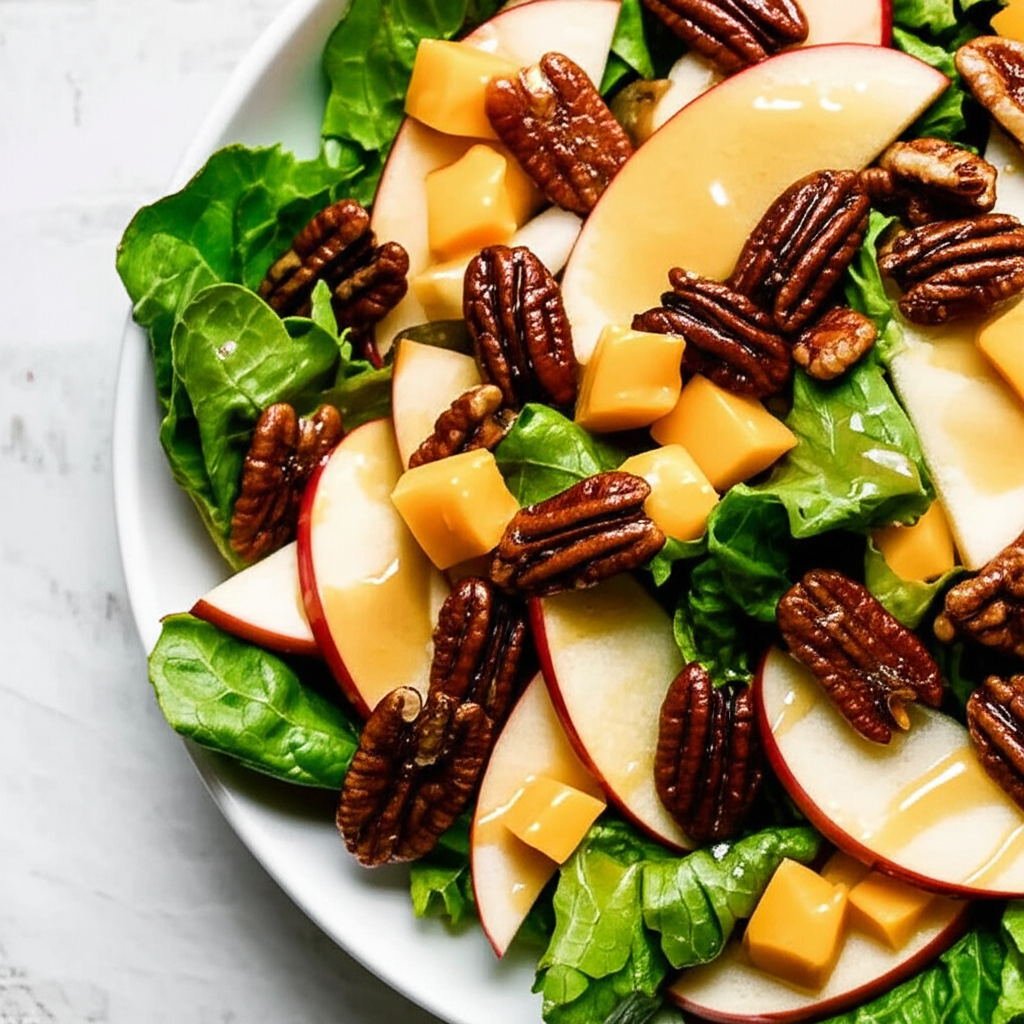 Apple Cheddar Salad With Maple Dressing image