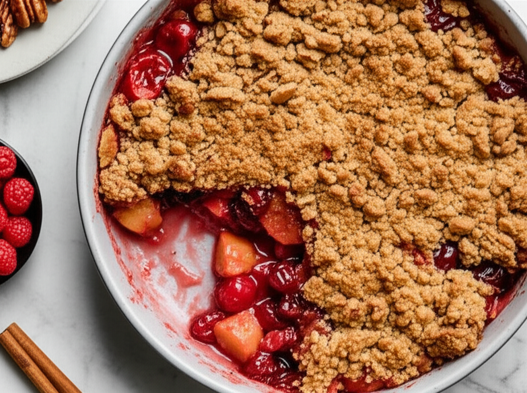 Apple Cherry Pecan Crisp image