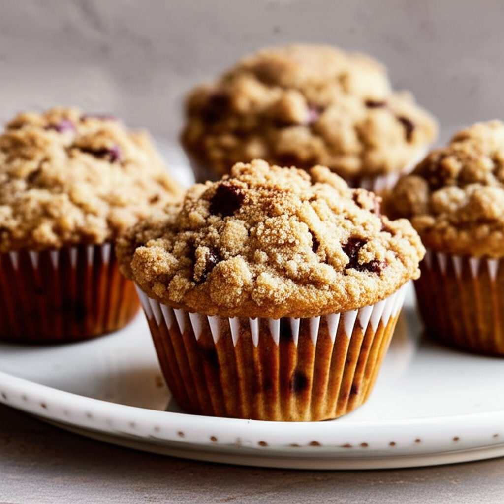 Apple Cinnachip Crumble Topped Muffins image