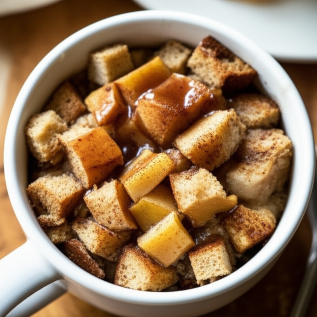 Apple Cinnamon French Toast Casserole In A Mug image