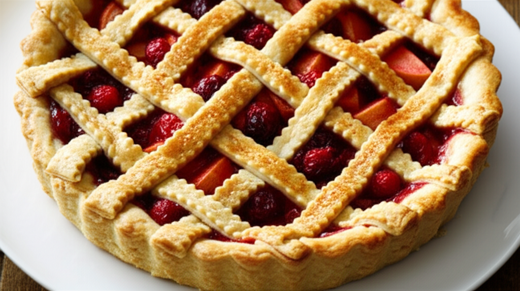 Apple Cranberry Lattice Tart image