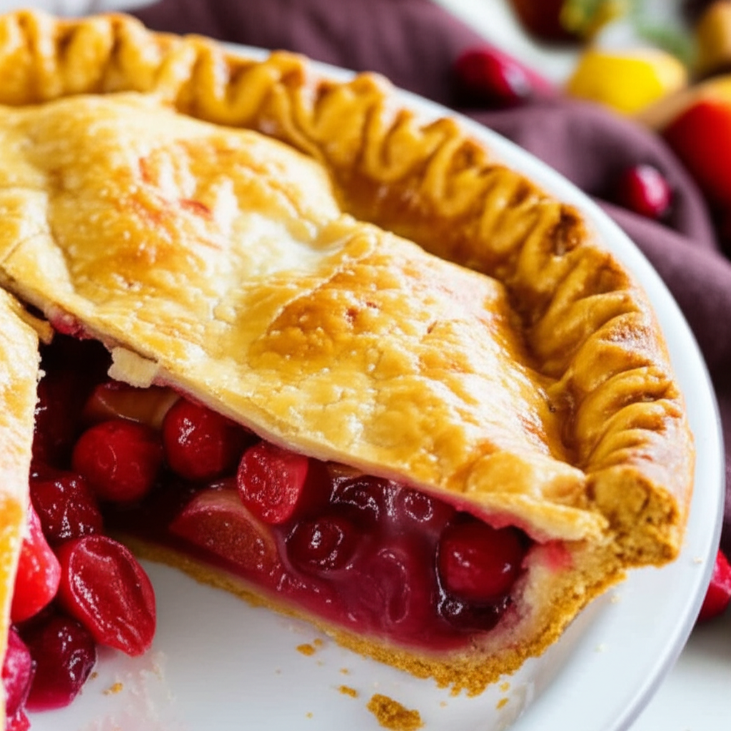 Apple Cranberry Pie image