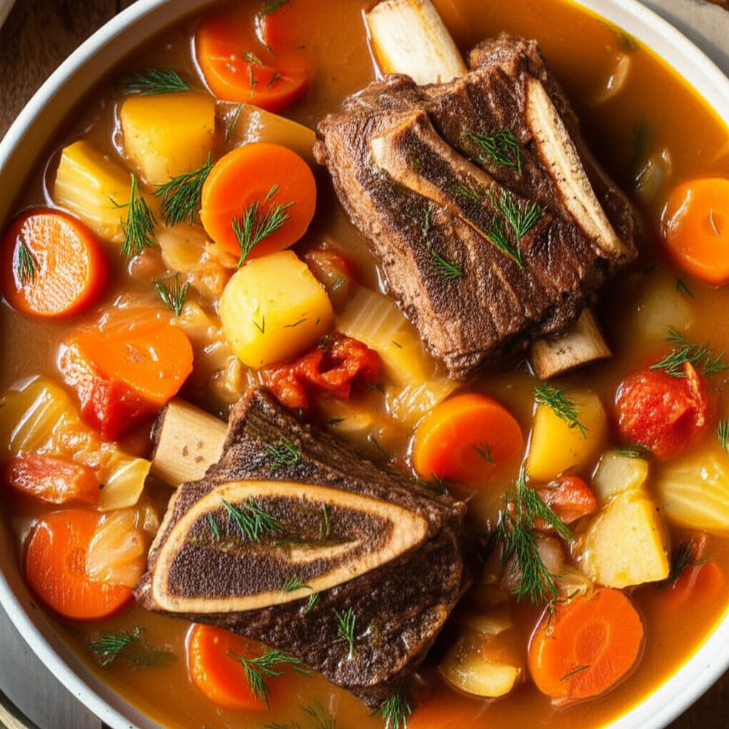 Crock Pot Short Ribs And Cabbage Stew image