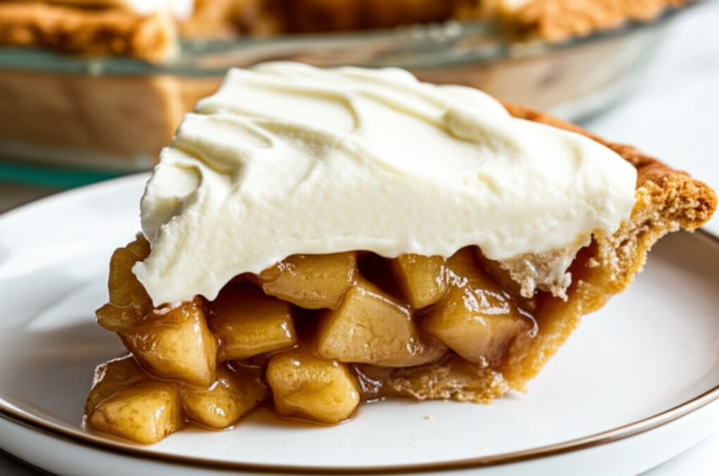Apple Cream Cheese Topped Pie image