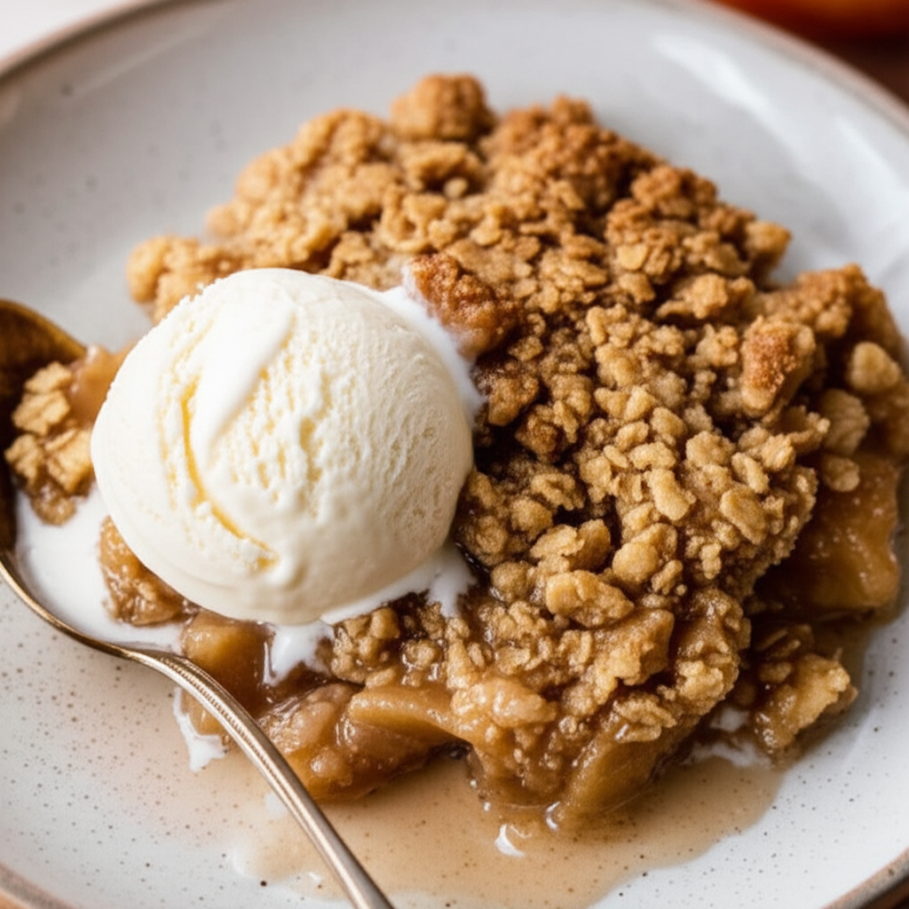 Apple Crisp A La Mode image