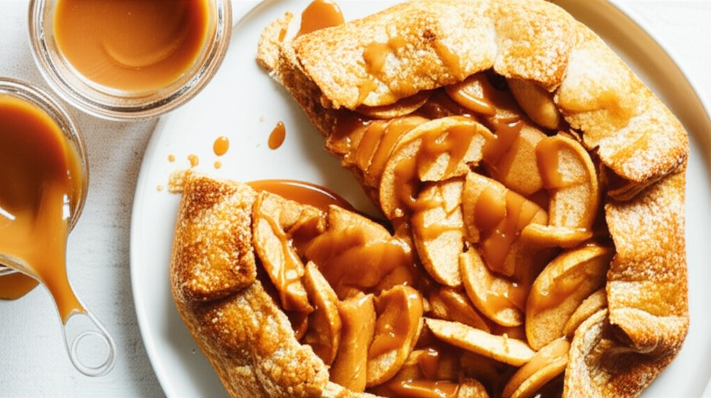 Apple Crostata With Caramel Sauce image