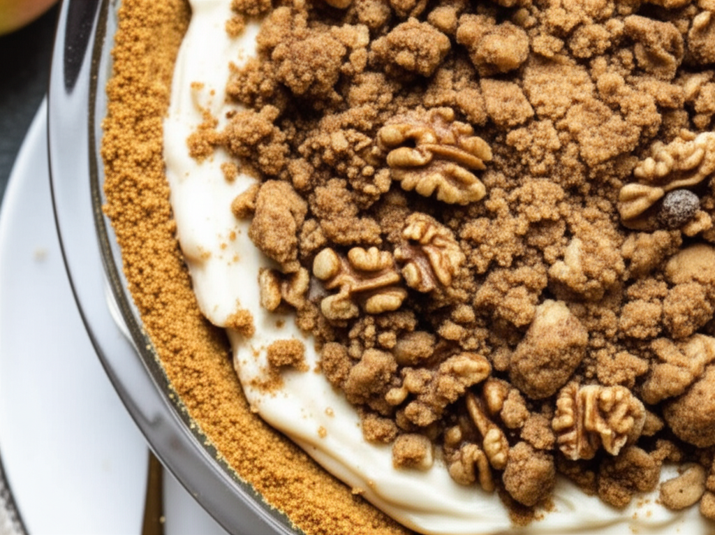 Apple Crumb Cheesecake Pie image