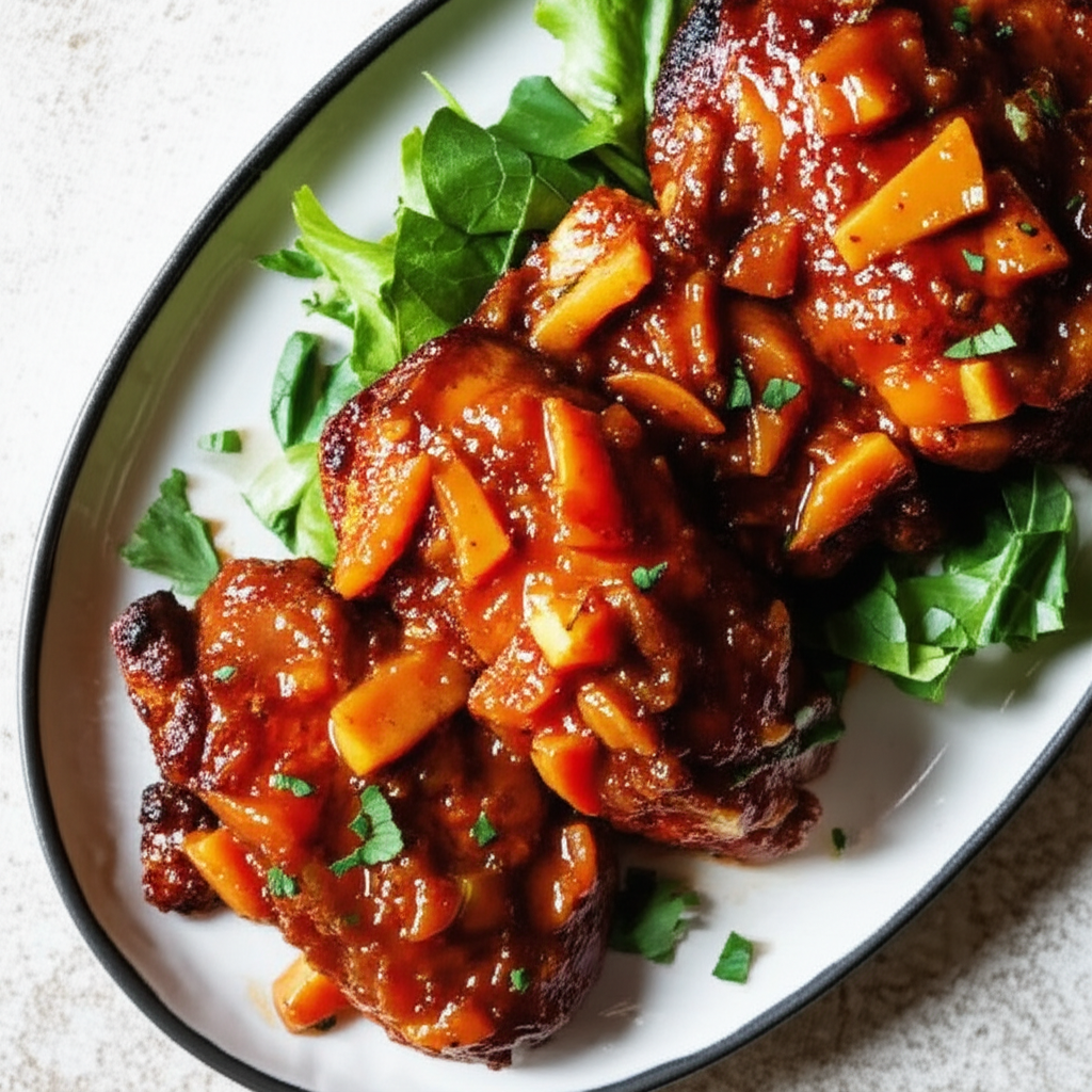 Apple Curry Glazed Chicken image