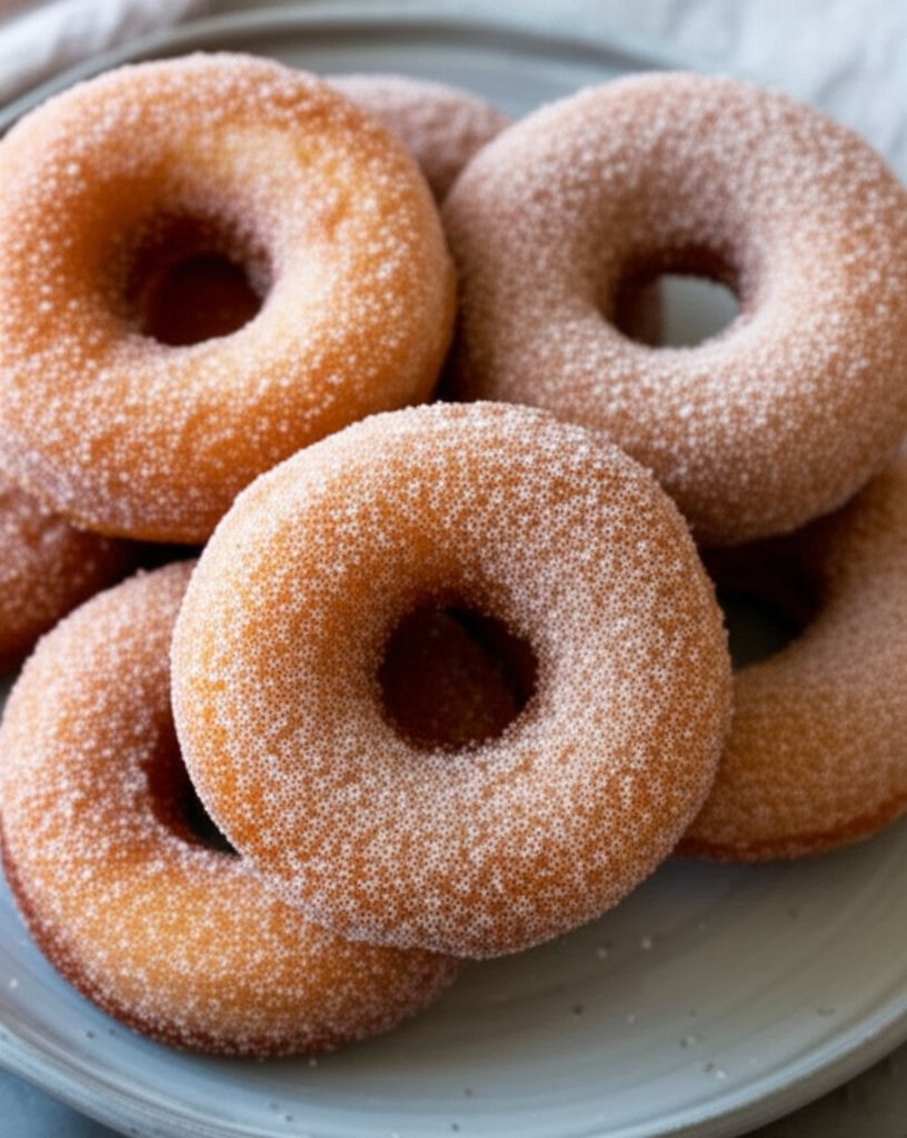 Apple Doughnuts Baked image