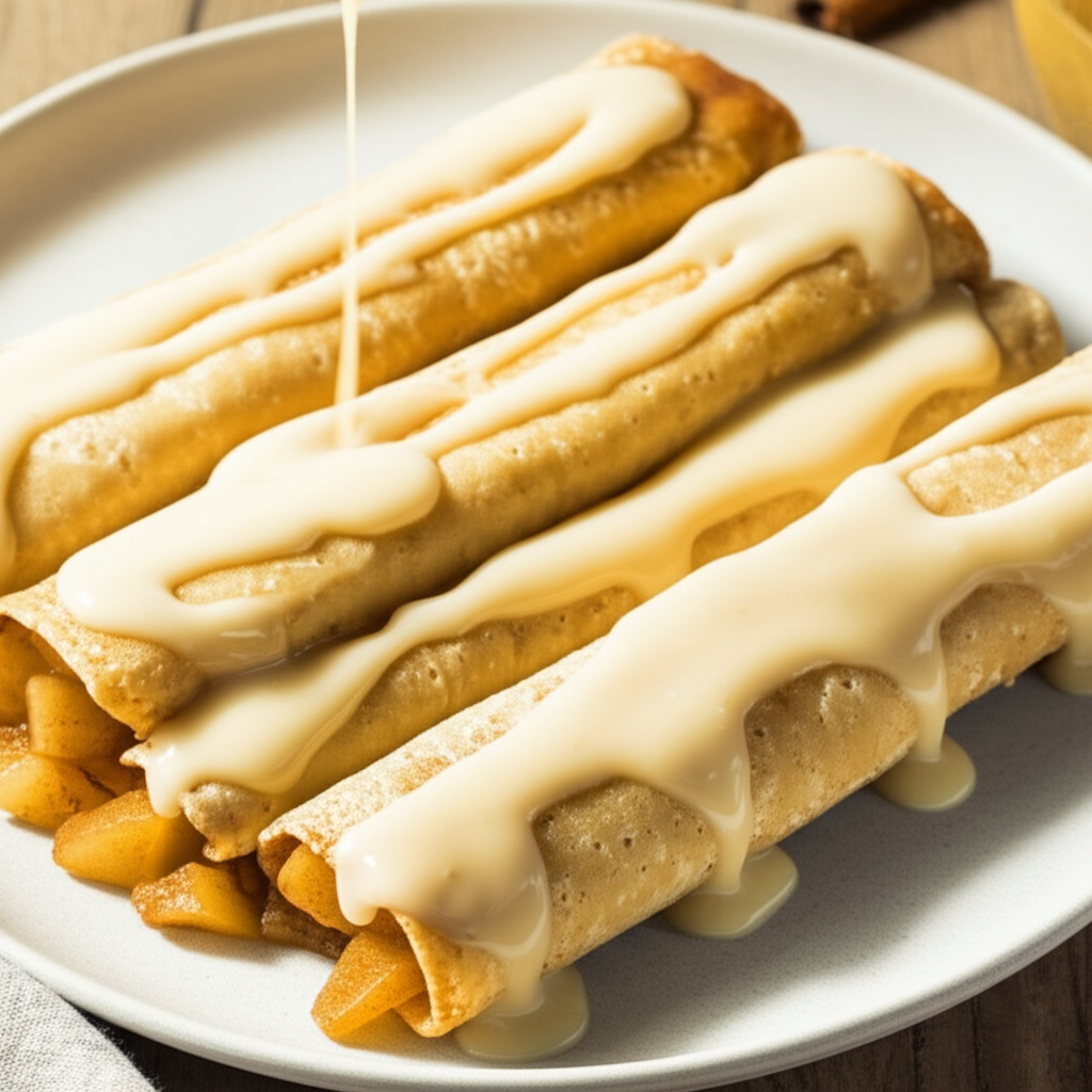 Apple Enchiladas With Cinnamon Vanilla Sauce image