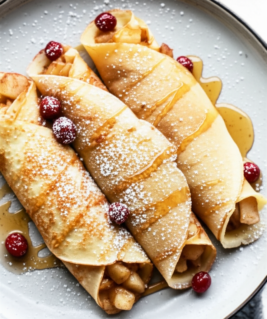 Apple Filled Crepes image
