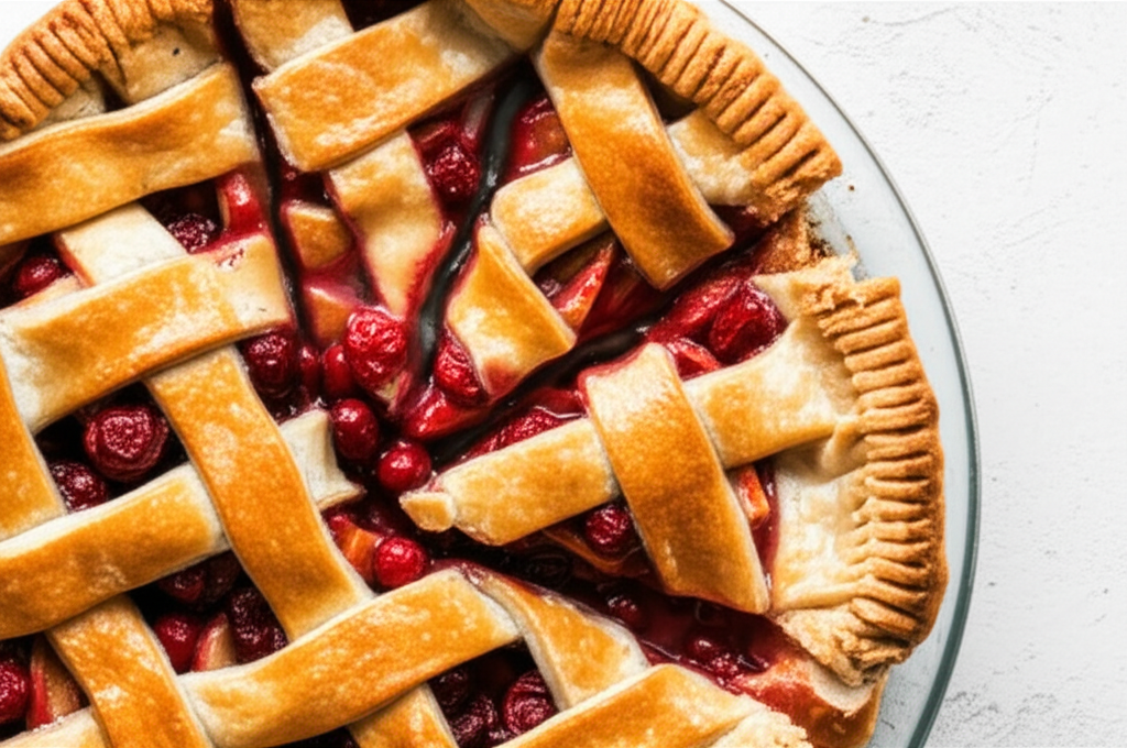 Apple Ginger Cranberry Pie image