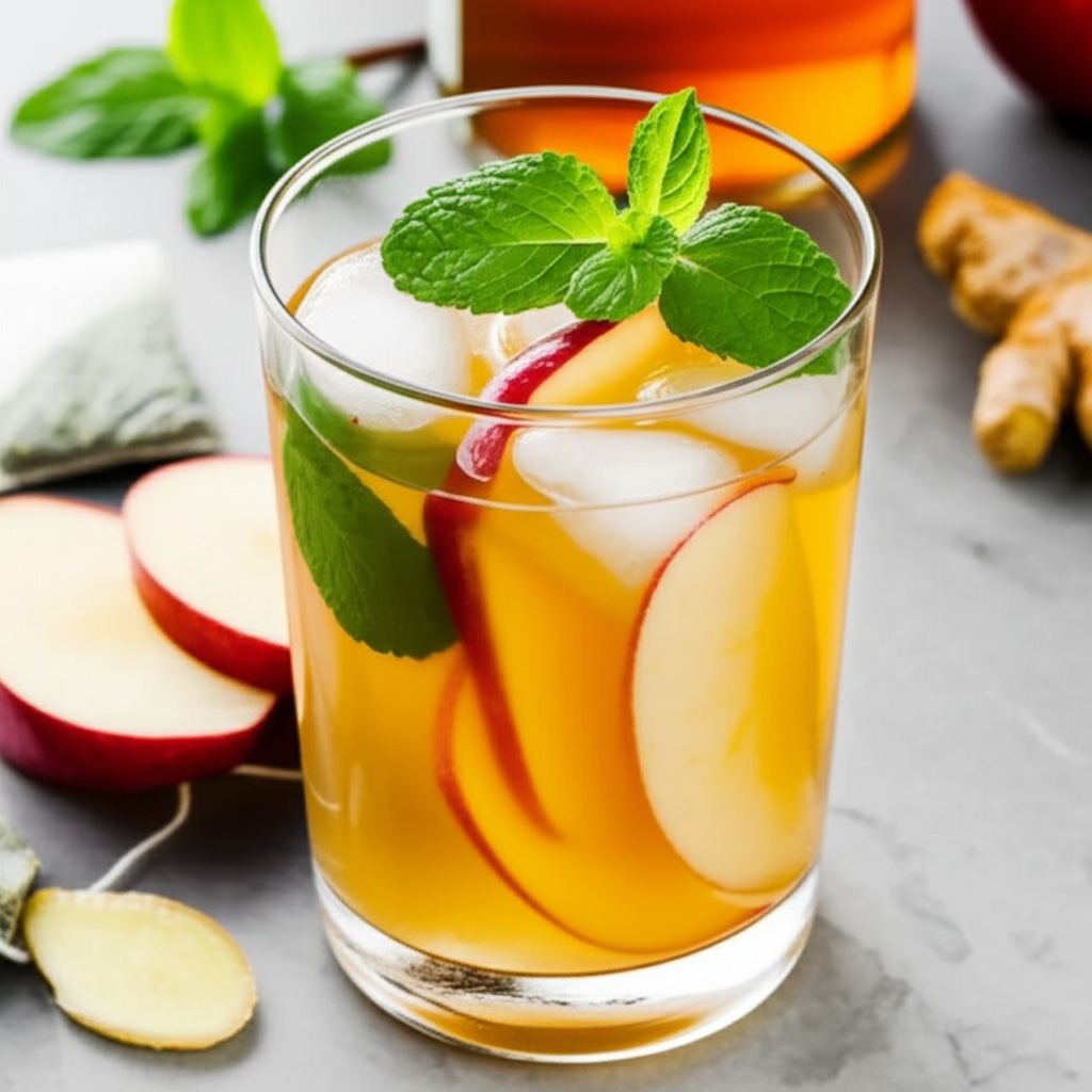 Apple Ginger Mint Iced Tea image