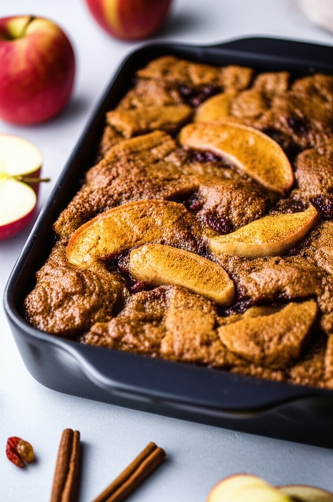Apple Gingerbread Bread Pudding image