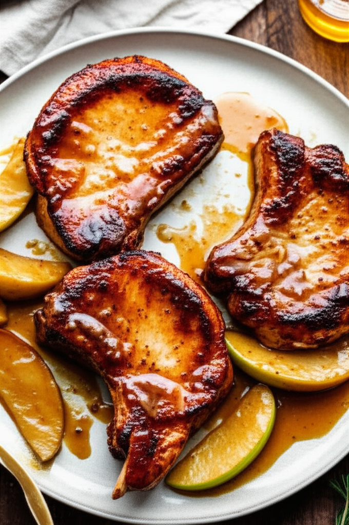 Apple Glazed Pork Chops image