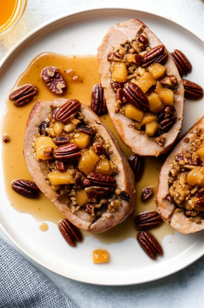 Apple Glazed Stuffed Pork Chops image