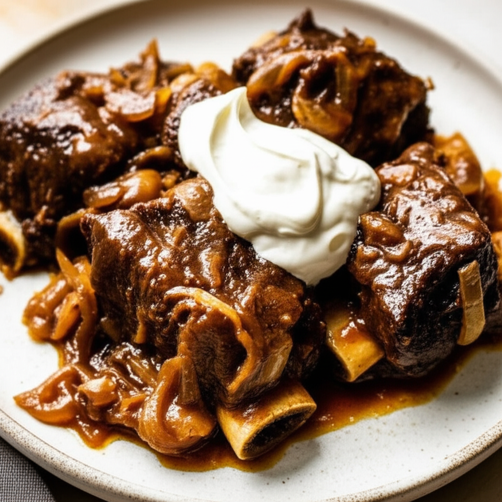 Curry Beef Short Ribs With Horseradish Sauce image