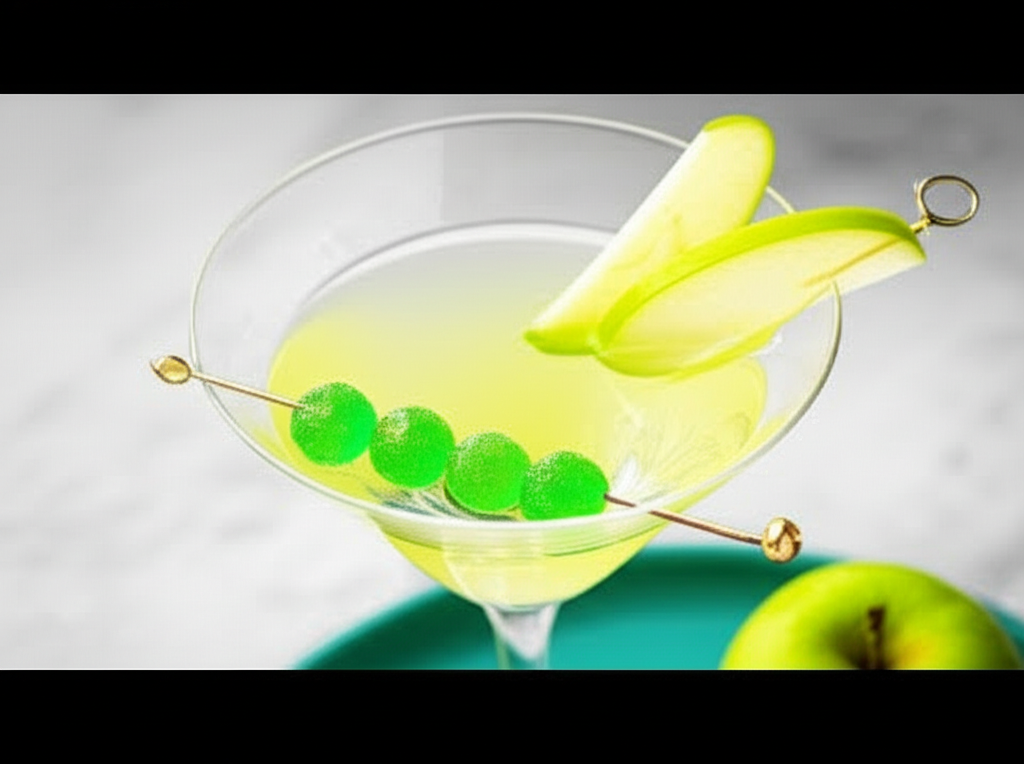 Apple Martini With Sour Apple Hard Candy image