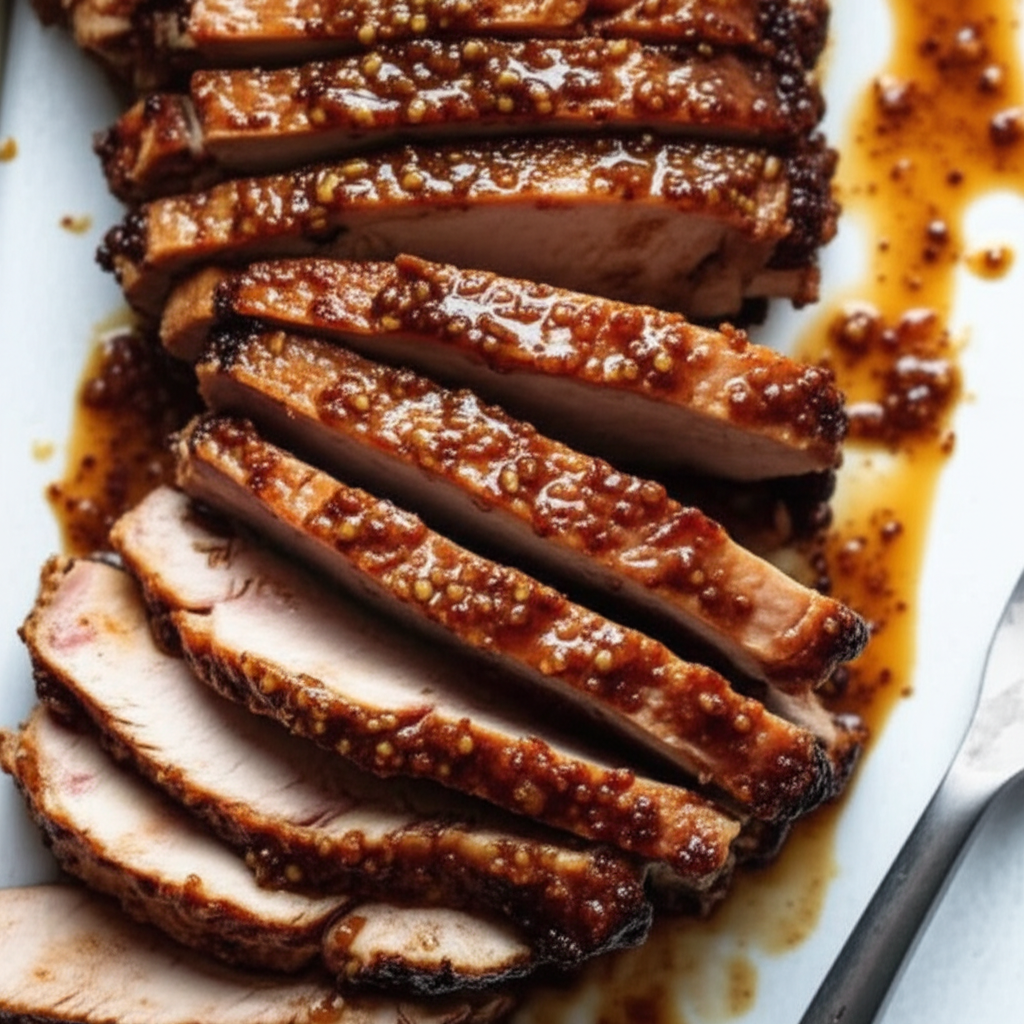 Apple Mustard Glazed Pork Tenderloin image