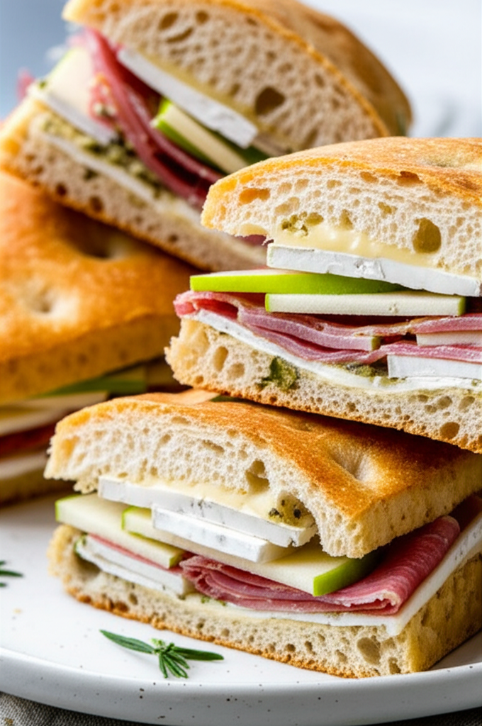 Apple N Prosciutto Sandwiches image