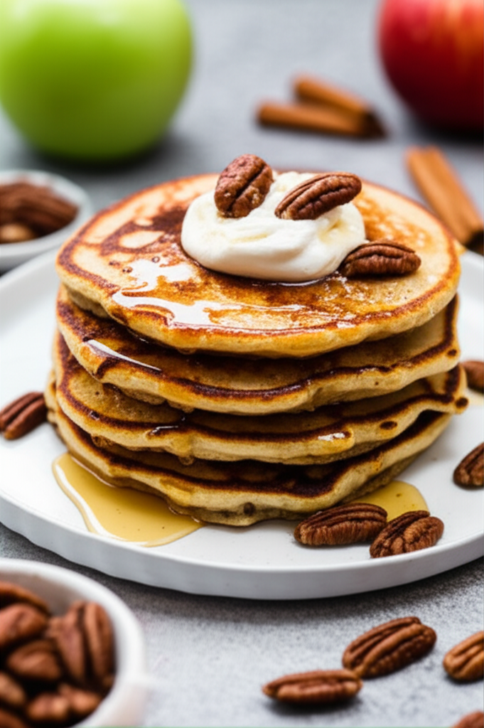 Apple Nut Pancakes Vegan image
