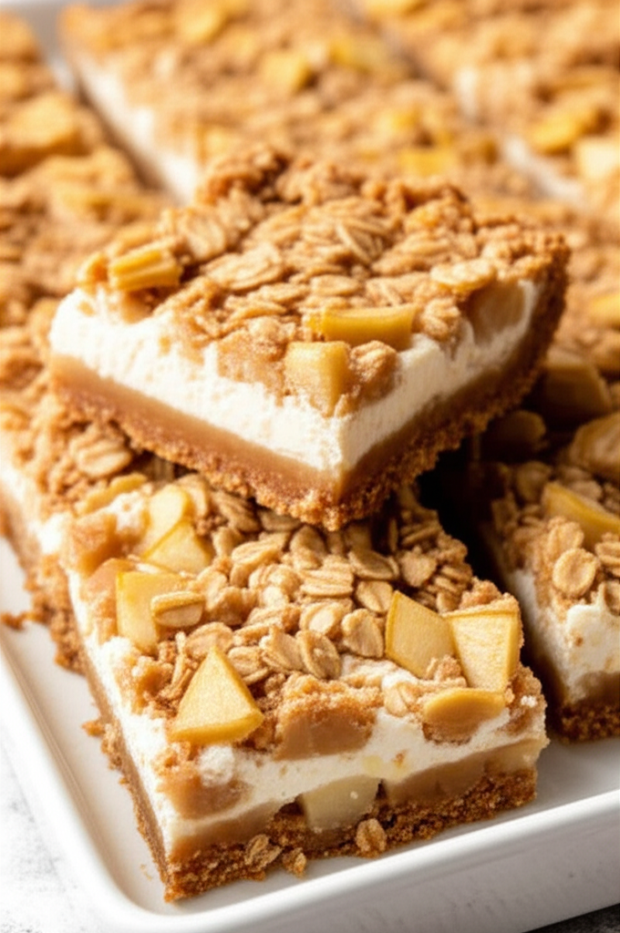 Apple Oat Cheesecake Bars image