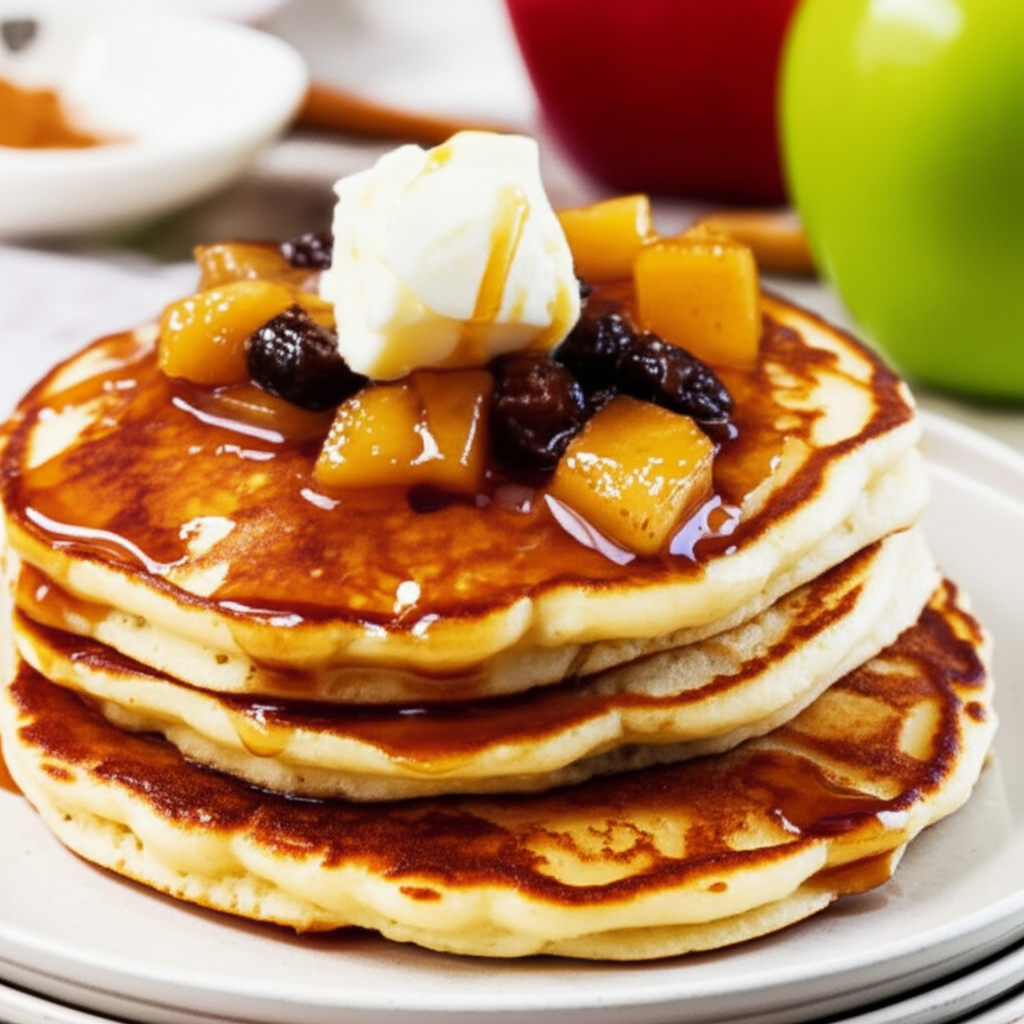 Apple Pancakes With Apple Syrup image